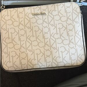 Calvin Klein Cream Monogram Purse